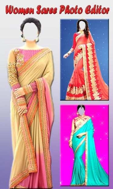 Women Saree Photo Editor स्क्रीनशॉट 1