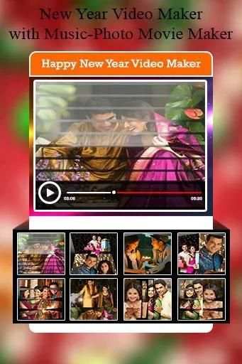 New Year Video Maker with Music-Photo Movie Maker स्क्रीनशॉट 5