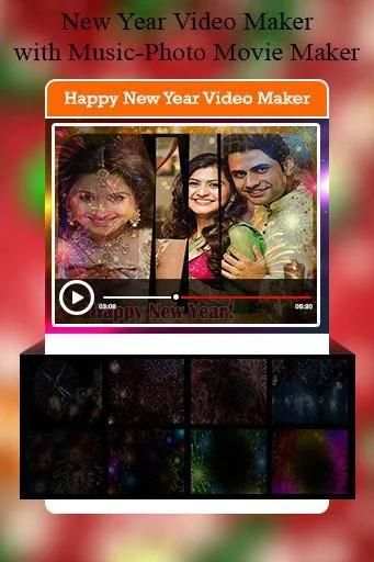 New Year Video Maker with Music-Photo Movie Maker स्क्रीनशॉट 3