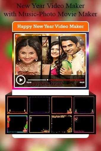 New Year Video Maker with Music-Photo Movie Maker स्क्रीनशॉट 4
