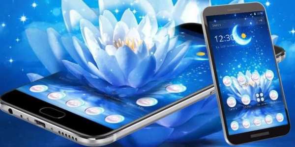 Tema Blue Lotus Glitter screenshot 1
