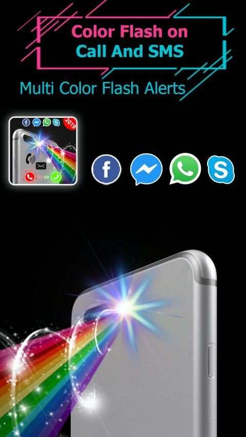 Brightest Color Flashlight: Flash Alert, LED light स्क्रीनशॉट 5