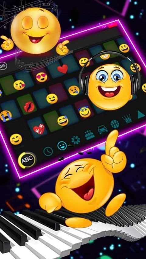 Colorful Midi Music Keyboard Theme screenshot 1