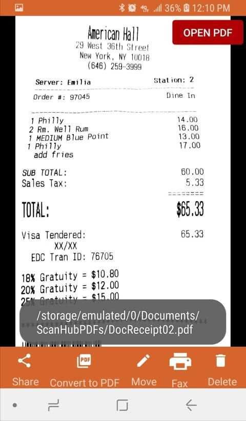 ScanHub: Free Receipts and documents to PDF screenshot 5