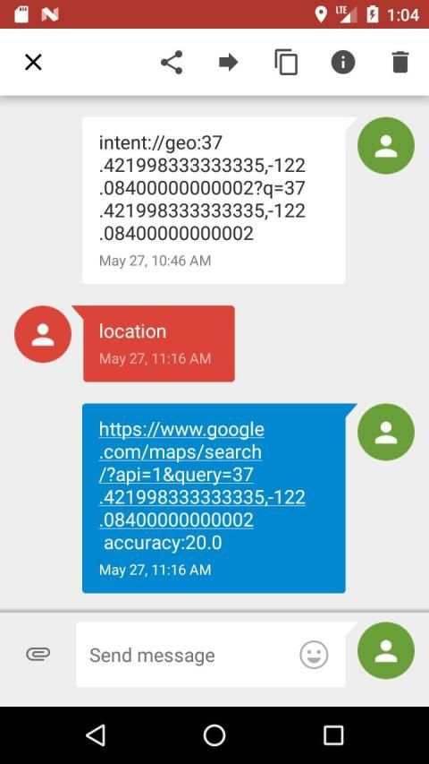 Simple SMS locator screenshot 2