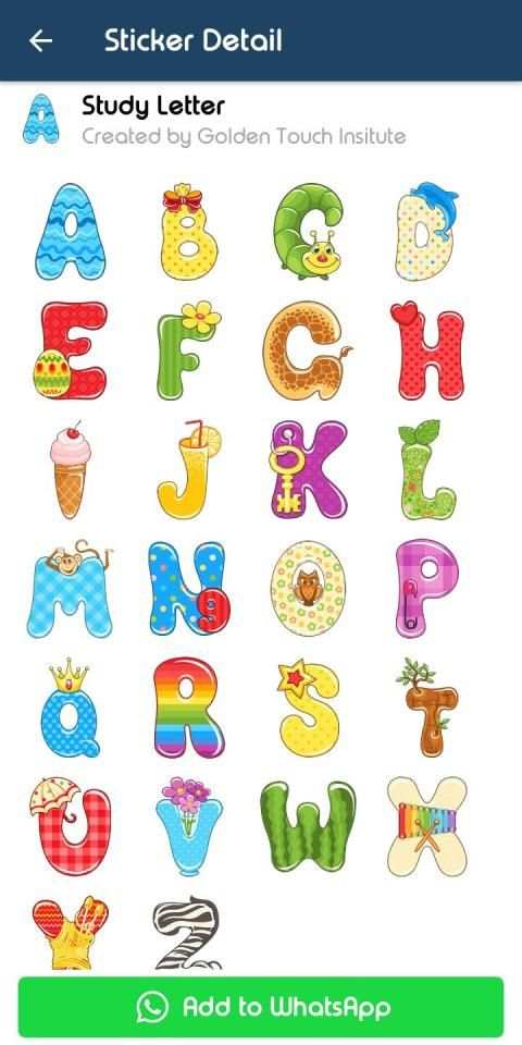 Letter WAStickerApp - Letter Stickers for Whatsapp screenshot 11