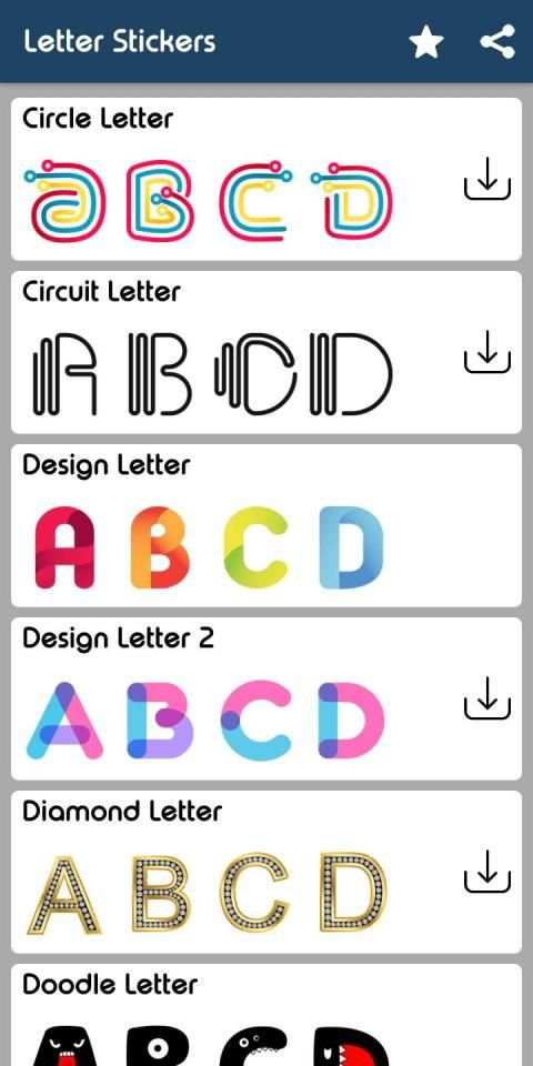 Letter WAStickerApp - Letter Stickers for Whatsapp screenshot 16