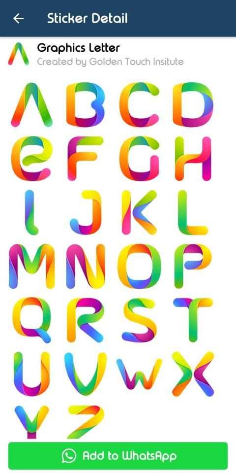 Letter WAStickerApp - Letter Stickers for Whatsapp screenshot 12