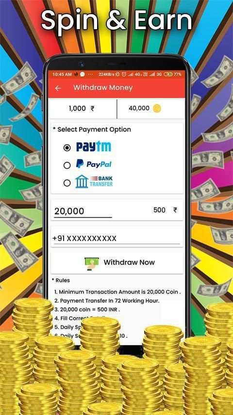 Spin And Earn : Earn Money स्क्रीनशॉट 7