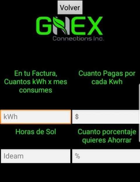 GNEX Calculadora Solar 1 تصوير الشاشة