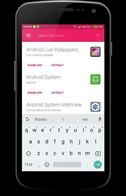 Android App/APK extractor screenshot 1