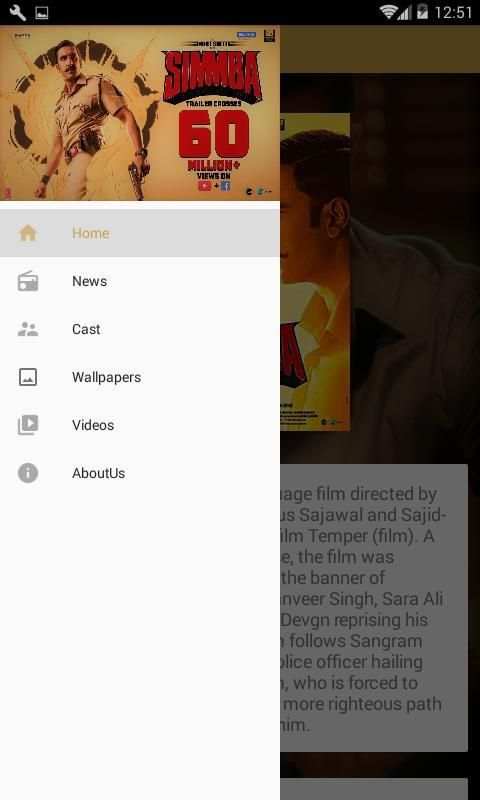 Movie Info Simmba screenshot 4