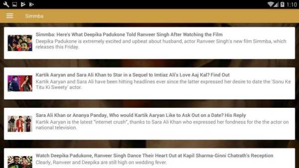 Movie Info Simmba screenshot 1