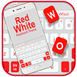 ikon Red White Keyboard Theme