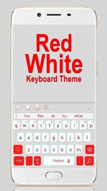 Red White Keyboard Theme स्क्रीनशॉट 4