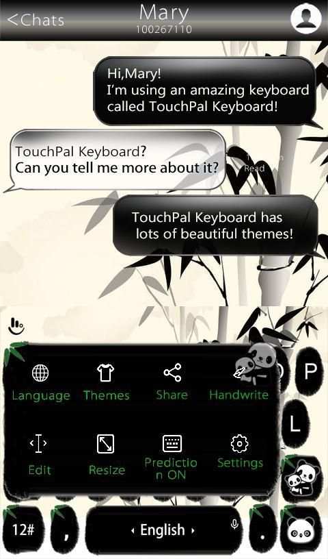 Cute Panda Keyboard Theme screenshot 6