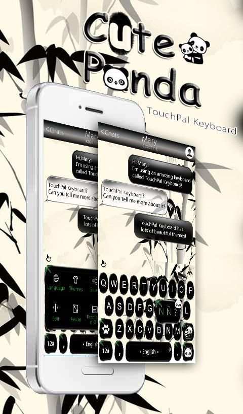 Cute Panda Keyboard Theme screenshot 8
