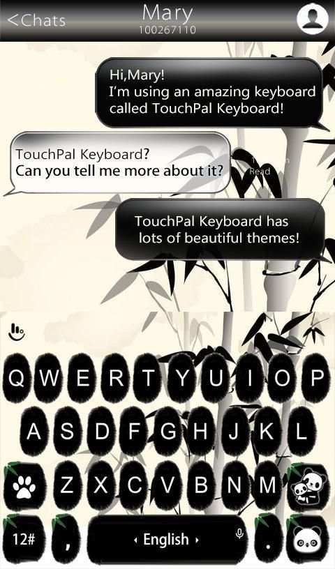 Cute Panda Keyboard Theme screenshot 7