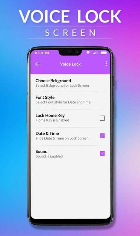 Voice Phone Lock Screen : UnLock Speak AppLock screenshot 3