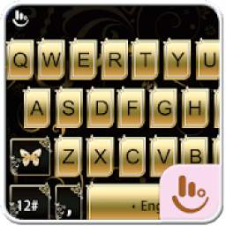 Gold Butterfly Keyboard Theme