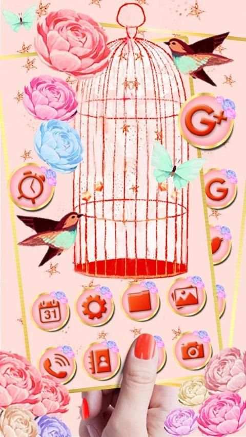Pink Bird Themes 3D Wallpapers स्क्रीनशॉट 2
