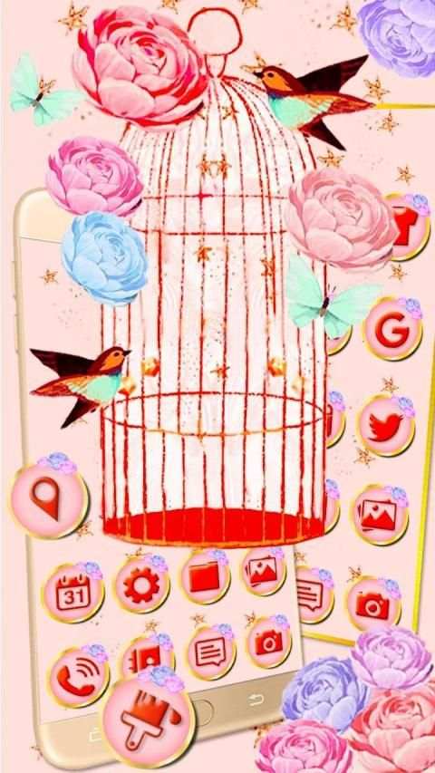 Pink Bird Themes 3D Wallpapers स्क्रीनशॉट 4