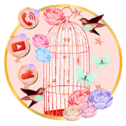 Pink Bird Themes 3D Wallpapers आइकन