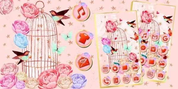 Pink Bird Themes 3D Wallpapers स्क्रीनशॉट 1