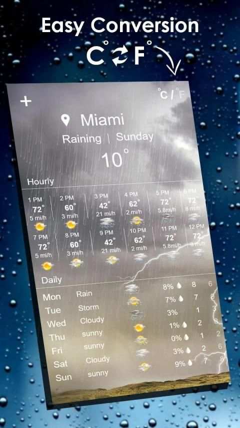 The Weather Forecast : Live Hourly & Daily Updates screenshot 1