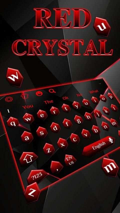 Black Red Crystal Diamond Keyboard स्क्रीनशॉट 6