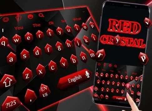 Black Red Crystal Diamond Keyboard स्क्रीनशॉट 2