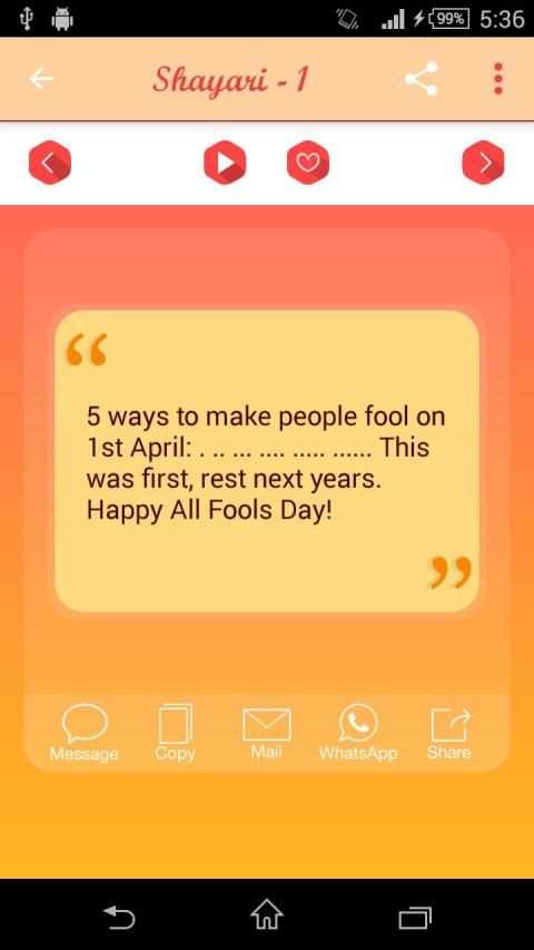 April Fool SMS स्क्रीनशॉट 4