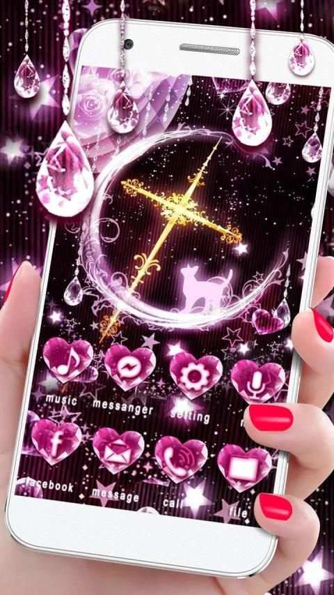 Galaxy Rose Moon Themes 3D Wallpapers screenshot 3