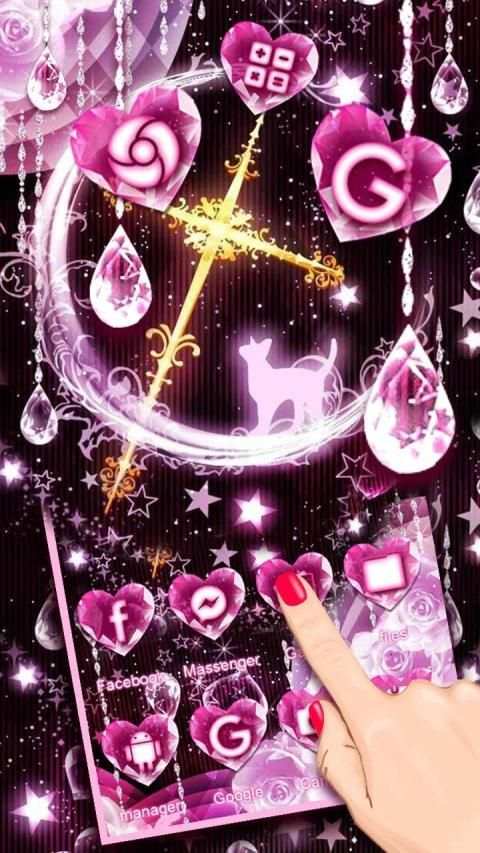 Galaxy Rose Moon Themes 3D Wallpapers screenshot 1