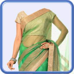 Women Transparent Saree Photo Suit