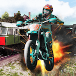 ikon Bike Rider 3D : Subway Train Rush Game 2019