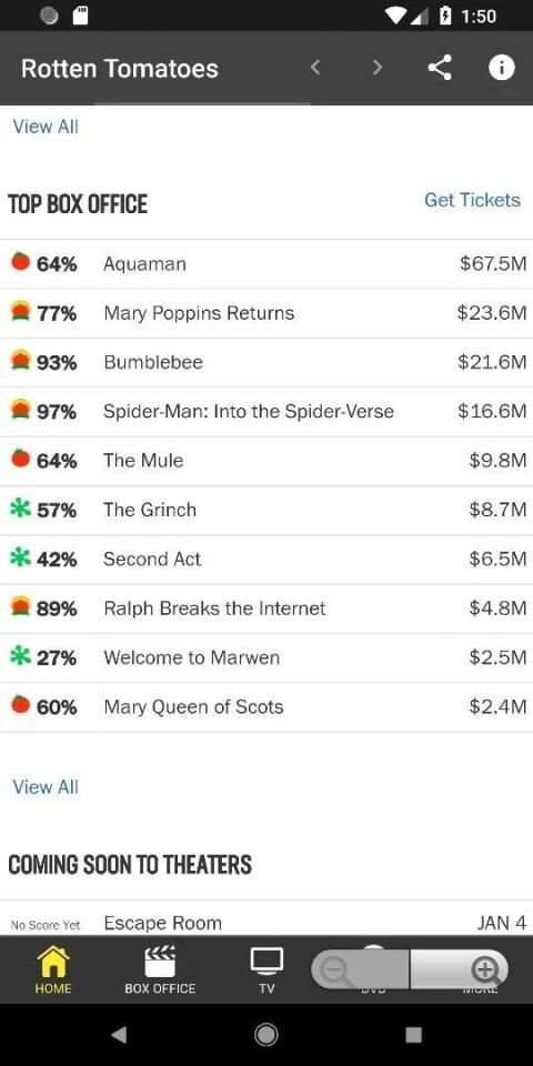 Unofficial for Rotten tomatoes 1 تصوير الشاشة