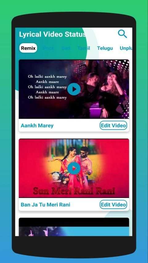 Lyrical Status Maker - Lyrical Video Status Maker स्क्रीनशॉट 5