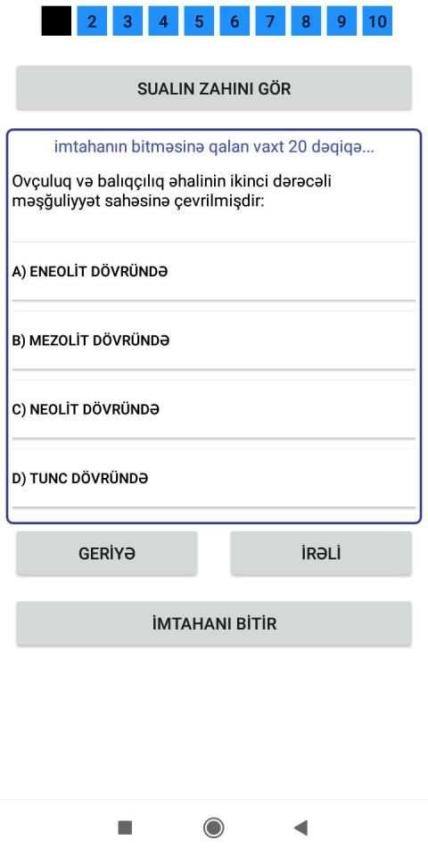 Tarix testleri 2 تصوير الشاشة