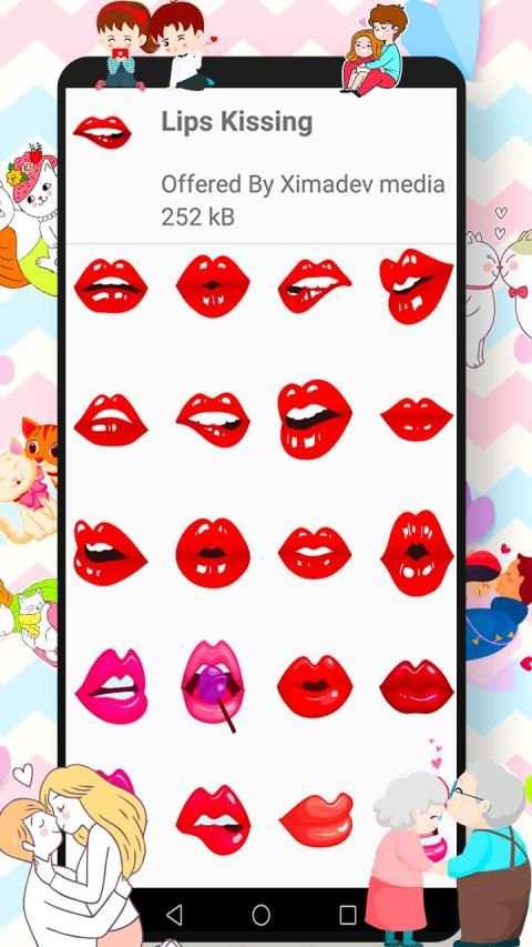 WAStickerApps Kiss स्क्रीनशॉट 4