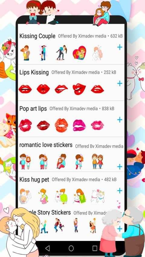 WAStickerApps Kiss स्क्रीनशॉट 1