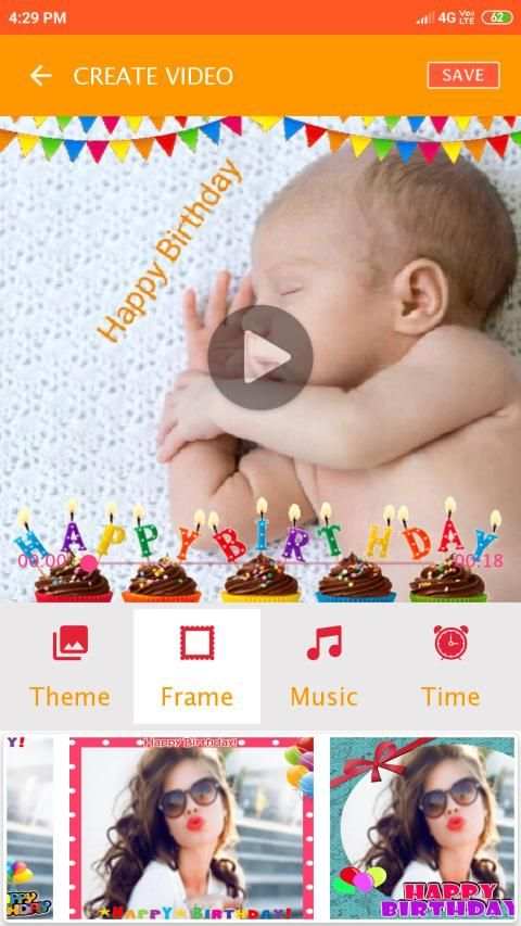 Dad birthday video maker स्क्रीनशॉट 4