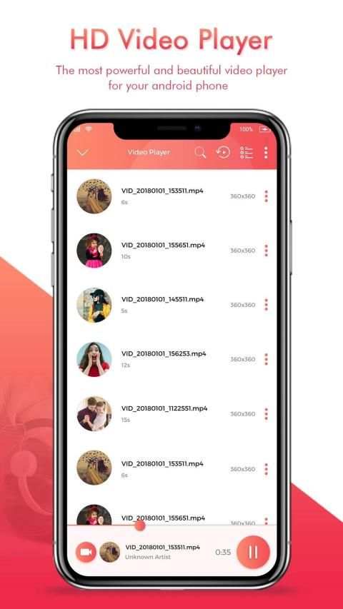 3GP/MP4/AVI Video Player & Music Player,Mp3 player स्क्रीनशॉट 2