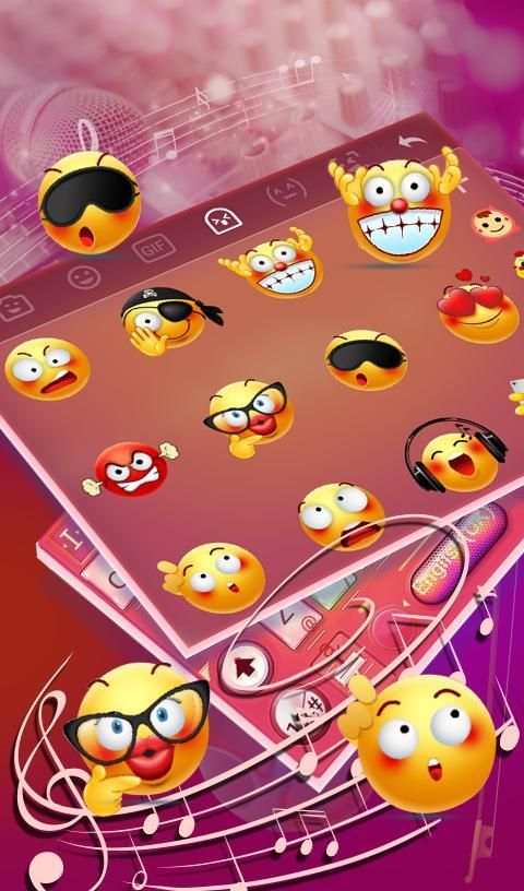 Brilliant Music Player Keyboard Theme screenshot 1