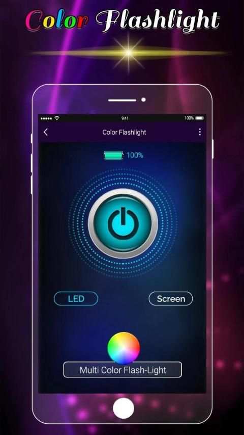 Color Flashlight : Torch LED Flash On Call & SMS screenshot 2