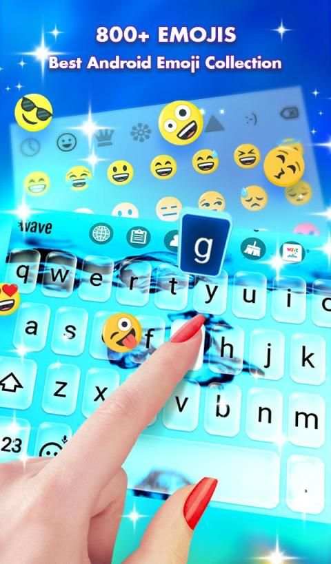 Bubbly Water Live Wallpaper & Animated Keyboard screenshot 2