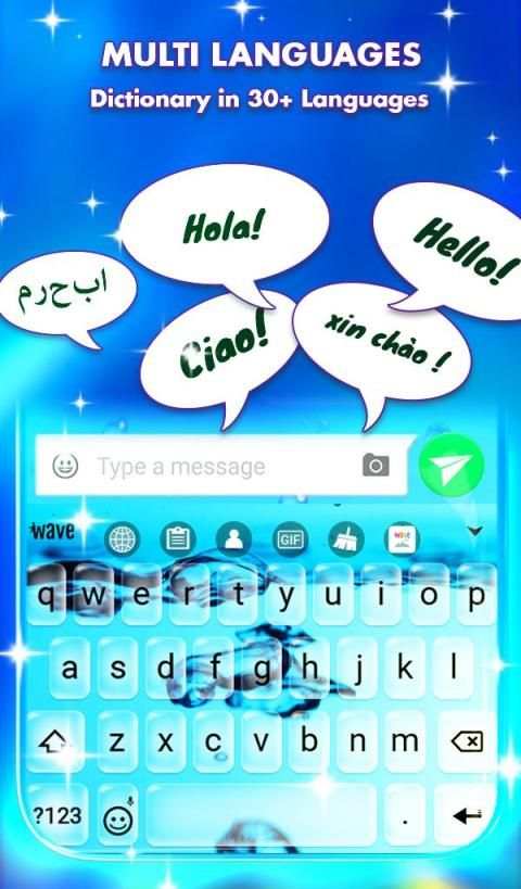 Bubbly Water Live Wallpaper & Animated Keyboard screenshot 1