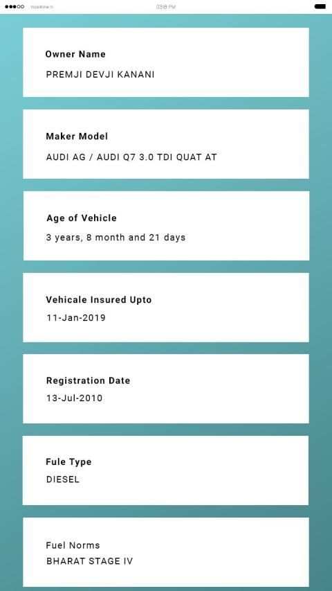 Vehicle Details स्क्रीनशॉट 4