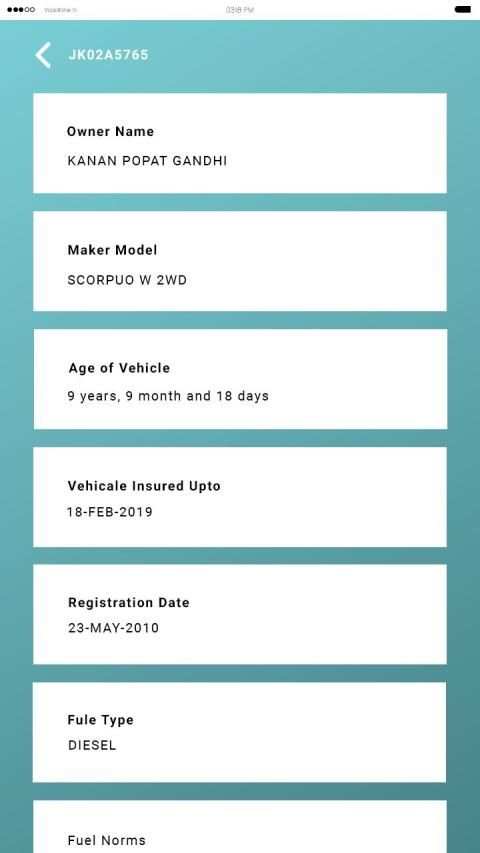Vehicle Details screenshot 2