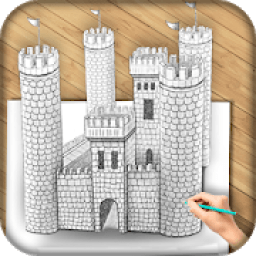 Learn to draw 3d drawings आइकन